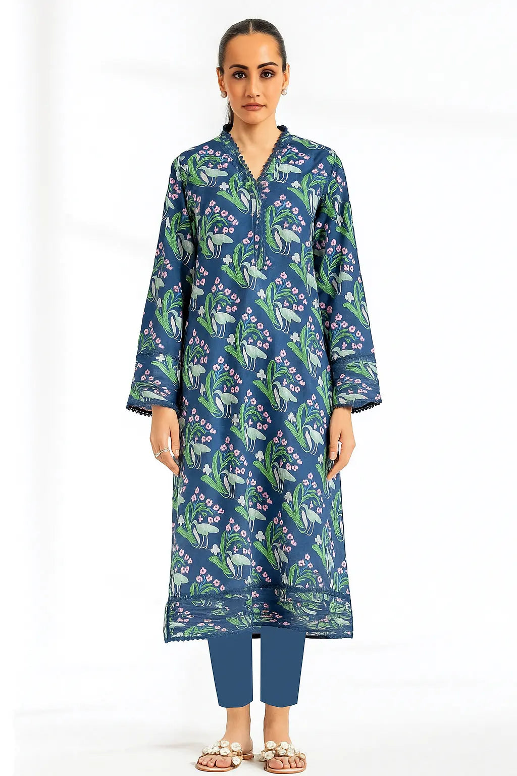 Blue Blossom - 3 Piece Printed Lawn Suit | Summer Collection 2025 Khoobsurat