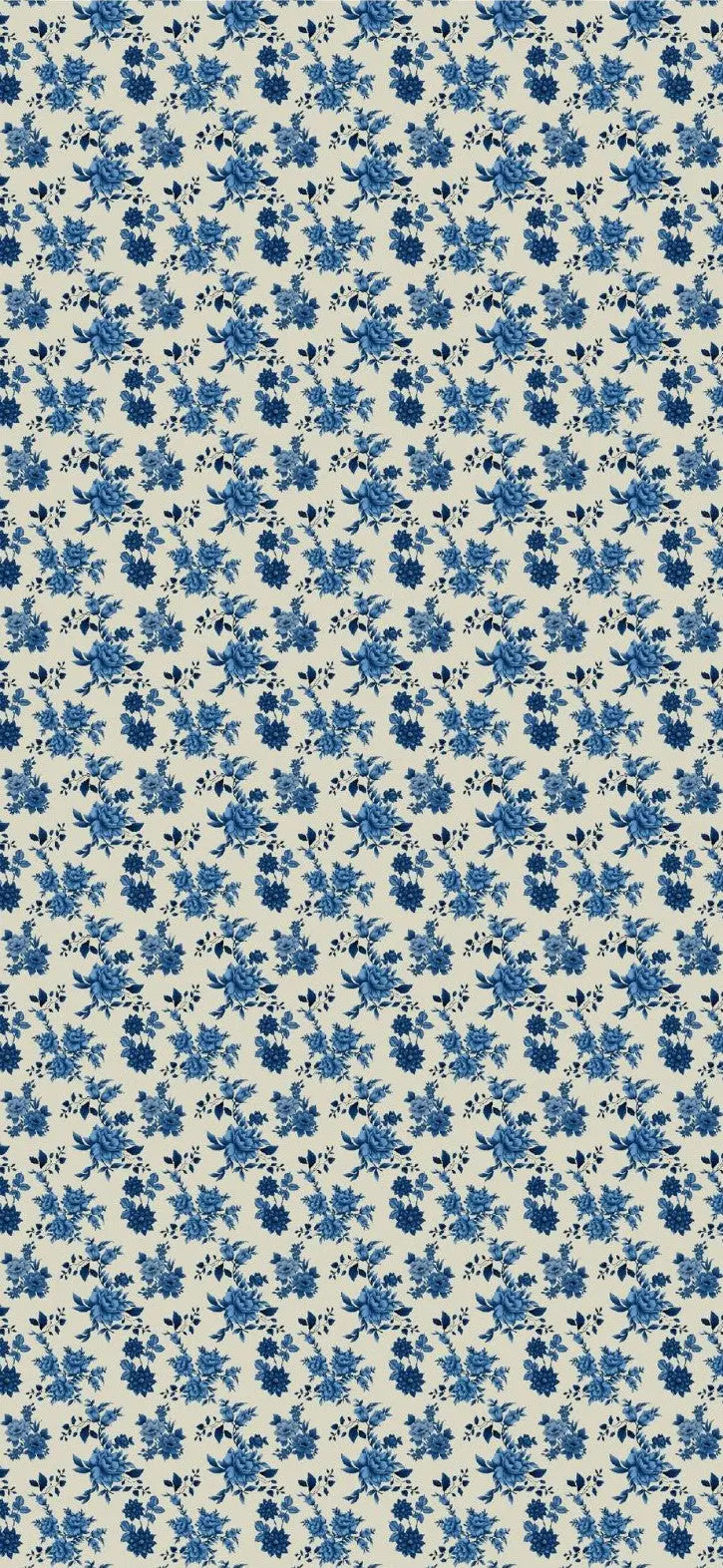 Sapphire 2-Piece – Blue Porcelain Floral (Unstitched) - Khoobsurat