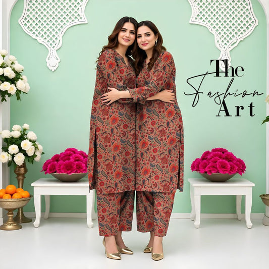 Rangmehr by Virsaah Kotrai – 2PC Allover Floral - Khoobsurat