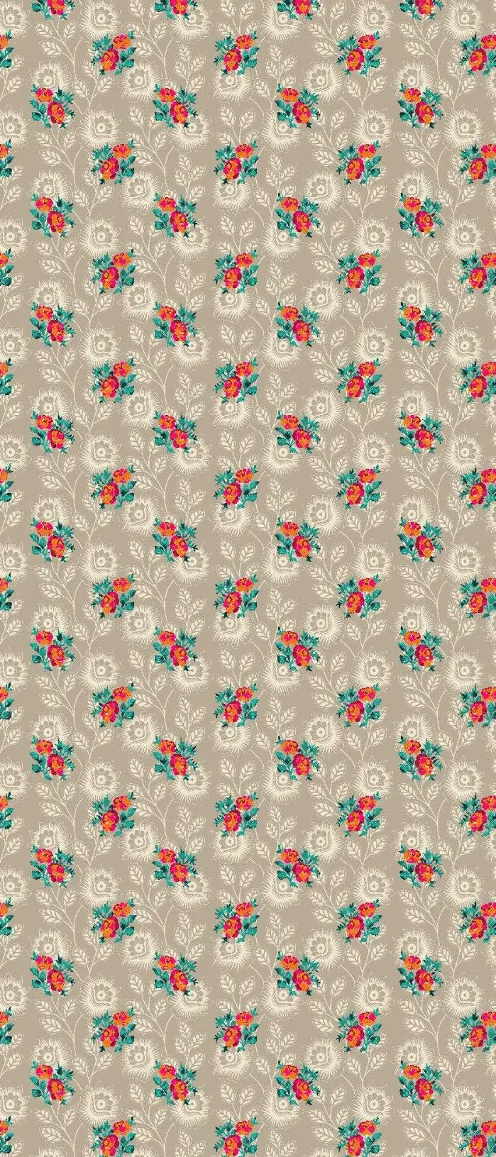 Nishat 2-Piece – Beige Garden Bloom with Embossed Floral Base (Unstitched) Khoobsurat