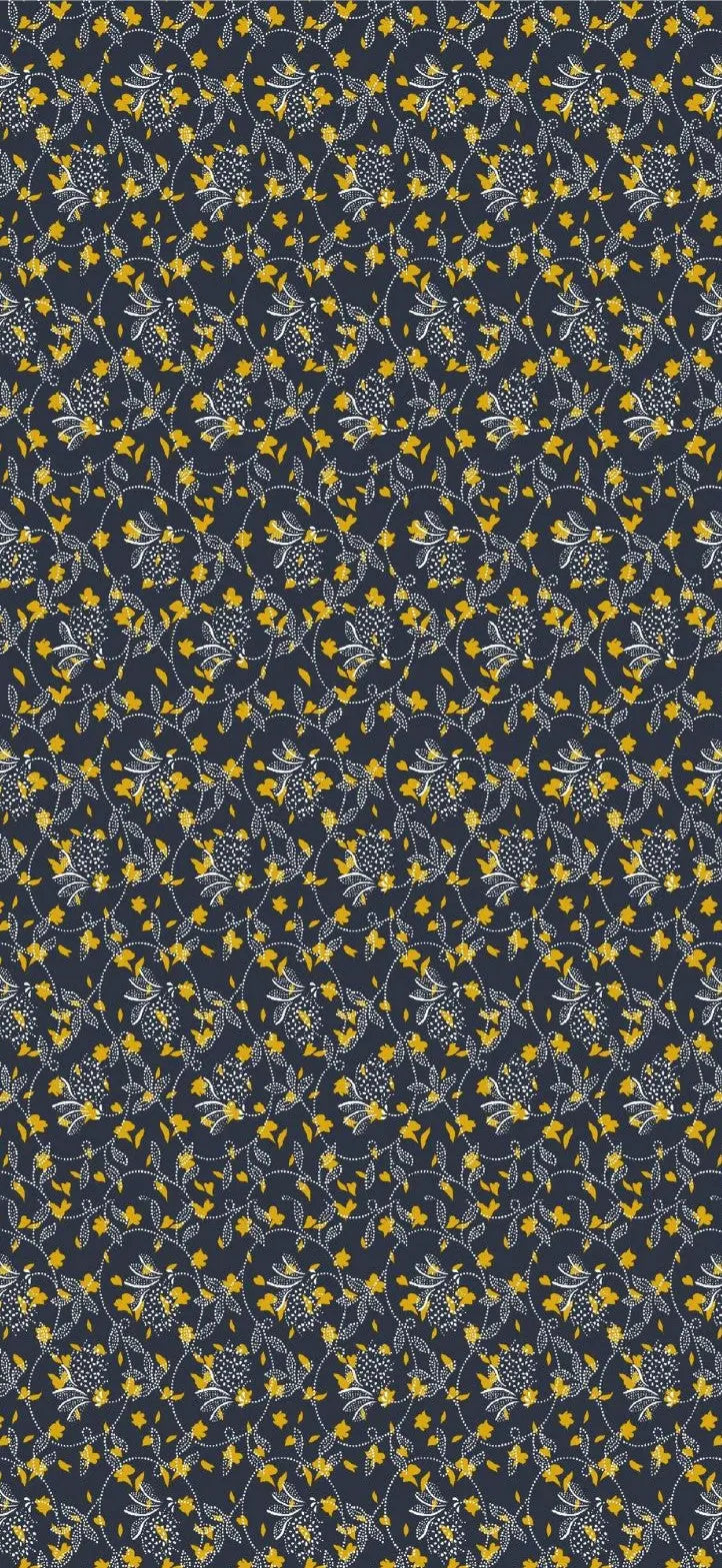 Sapphire 2-Piece – Midnight Gold Blossom (Unstitched) Khoobsurat