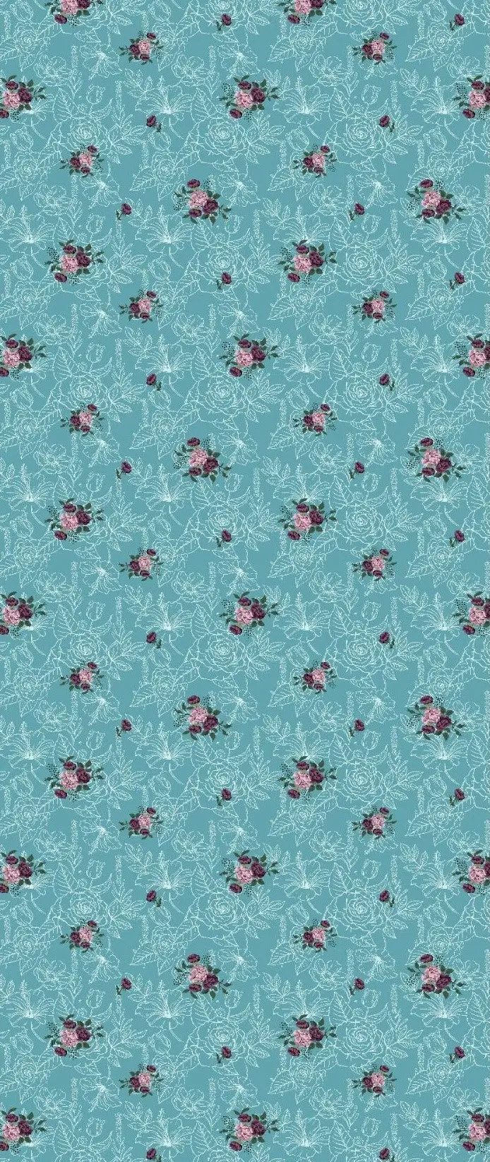 Nishat 2-Piece – Teal Bloom with Delicate Sketch Floral (Unstitched) Khoobsurat