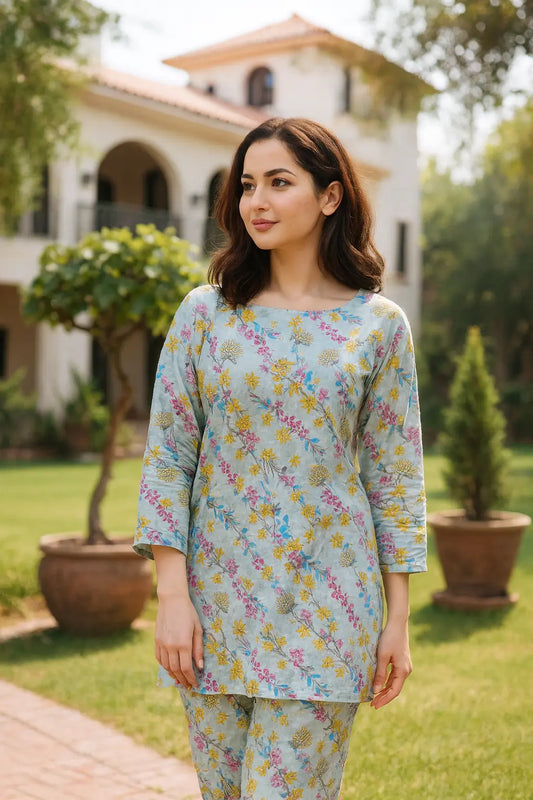 ITTEHAD Crystal Linen – 2 Piece Unstitched Women’s Suit Khoobsurat