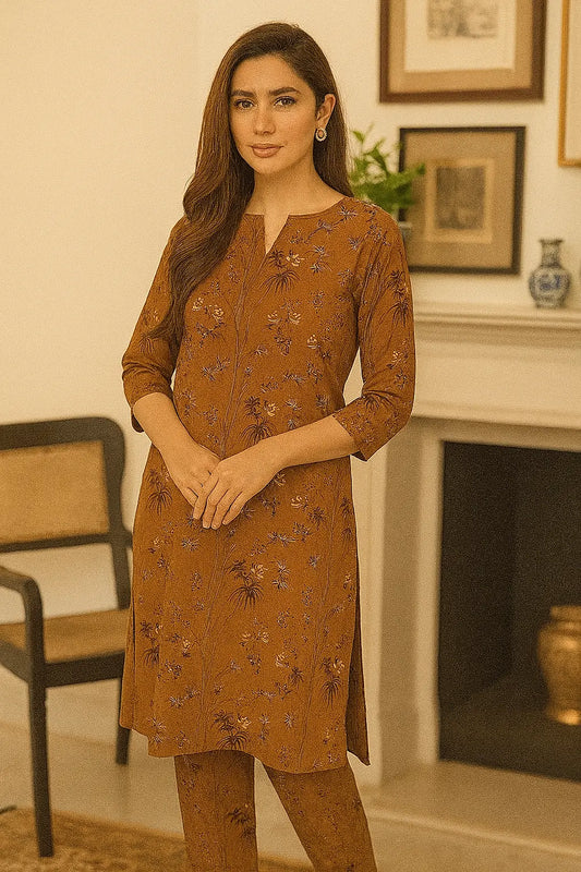 Nishat Signature Lawn 2-Piece Suit – Mustard Bloom (Unstitched) Khoobsurat